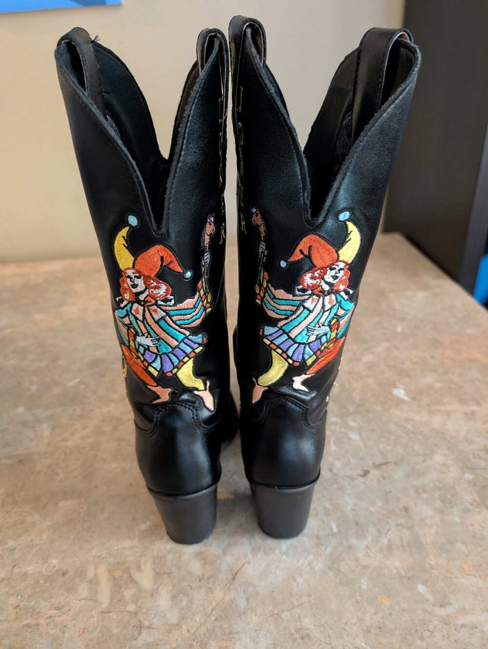 Dingo Joker Embroidered Western Leather Boots Women's Size 8.5 No Box - Picture 6 of 13